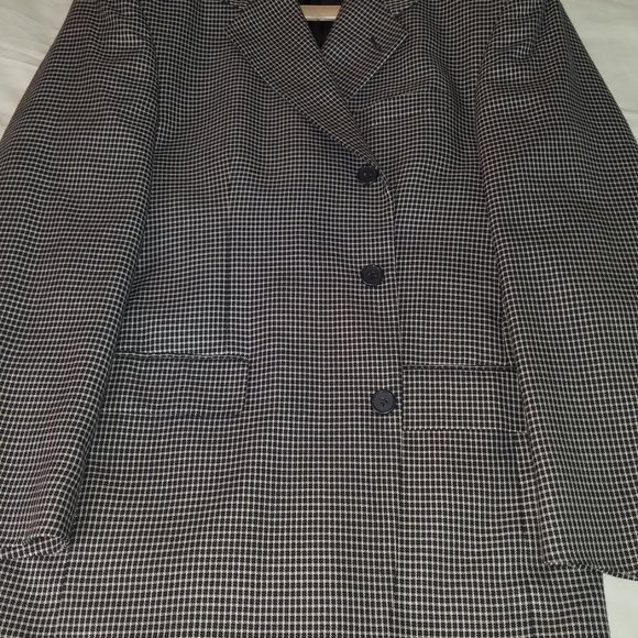 Irvine park Black and grey 38R plaid sport coat - Picture 3 of 6